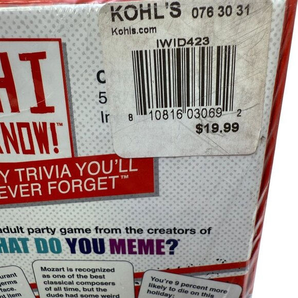 WHAT DO YOU MEME? I Wish I Didn't Know - The Filthy Trivia Party Game NEW - Picture 8 of 8